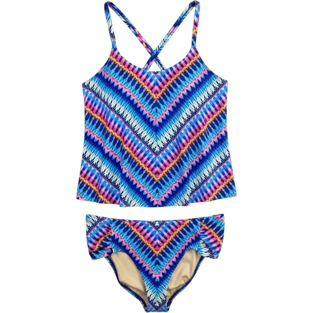 Swimsuits For All Tankini Set Womens 16 Boho Beachy Resortwear Vacation New